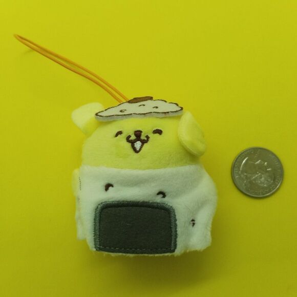 Sanrio pompompurin onigiri  mini plush keychain - Picture 5 of 10
